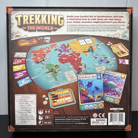 Trekking The World: The Board Game Underdog Board Games Complete EUC - Picture 2 of 12